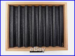 ELIE BLEU Box for 21 pens Natural Sycamore, Made in France, Paris 10 x 24 x 18cm