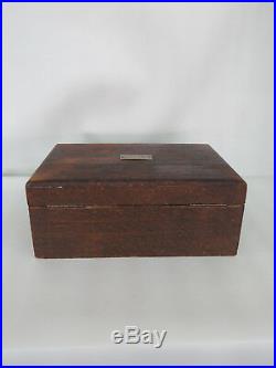 Early 1900s Oak Tabletop Cigar Tobacco Humidor Chest Box 054B