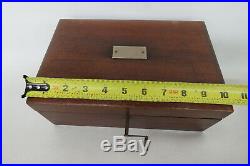Early 1900s Solid Mahogany Tabletop Cigar Tobacco Humidor Chest Box 2366B