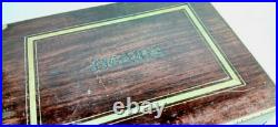 Early Antique Silver Inlaid Carved Wooden Cigar Box Humidor Adirondack Estate