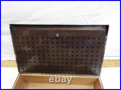 Early Bronze Cedar Wood Lined Humidor Cigar Box Ornate Art Nouveau