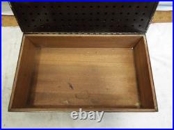 Early Bronze Cedar Wood Lined Humidor Cigar Box Ornate Art Nouveau