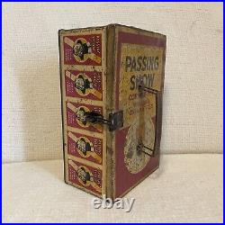 Early Passing Show Tin Lunch Box Style Tobacco Humidor Cigarette Case Old Cigar Early Passing Show Tin Lunch Box Style Tobacco Humidor Cigarette Case Old Cigar