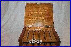Early Rare Handcarved Habana Cigar Box Humidor With Key