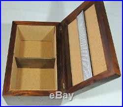 El Plantador Distressed Wood Tin Top Cork Lined Cigar Box Humidor EUC