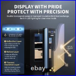 Electric 8L Cigar Humidor with Heating & Cooling Quiet Control System for 80Counts