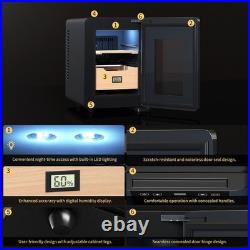 Electric 8L Cigar Humidor with Heating & Cooling Quiet Control System for 80Counts