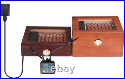 Electric Cigar Humidifier for Cigar Humidor Box Dual-Fan Sensor-Controlled + L