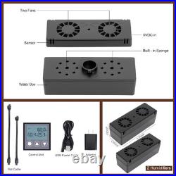 Electric Cigar Humidifier for Cigar Humidor Box Dual-Fan Sensor-Controlled + L