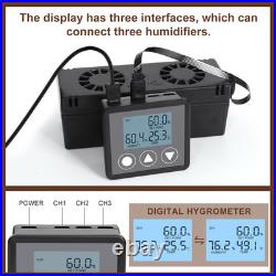 Electric Cigar Humidifier for Cigar Humidor Box Dual-Fan Sensor-Controlled + L