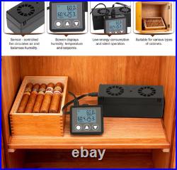 Electric Cigar Humidifier for Cigar Humidor Box Dual-Fan Sensor-Controlled + L