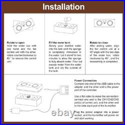 Electric Cigar Humidifier for Cigar Humidor Box Dual-Fan Sensor-Controlled + L
