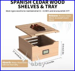 Electric Cigar Humidor 8L with Heating and Cooling Quiet Control System, Thermos