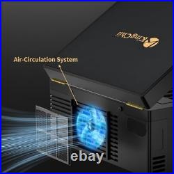 Electric Cigar Humidor Box with Temperature Control, 360° Air Circulation, Cedar