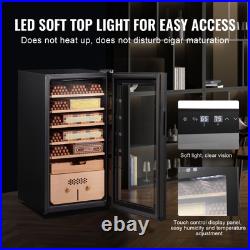 Electric Cigar Humidor Cabinet 82L Cedar Cigar Box Temp Control LED Light Electric Cigar Humidor Cabinet 82L Cedar Cigar Box Temp Control LED Light
