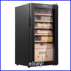 Electric Cigar Humidor Cabinet 82L Cedar Cigar Box Temp Control LED Light Electric Cigar Humidor Cabinet 82L Cedar Cigar Box Temp Control LED Light