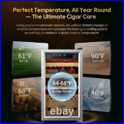 Electric Cigar Humidors with Compressor Cooling Premium Humidity Control, 40L