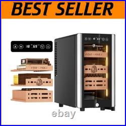 Electric Humidor for 150 Cigars Cedar Shelves, Safety Lock