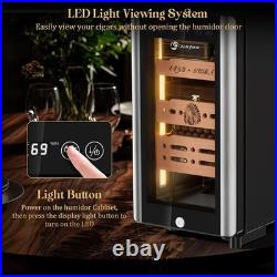 Electric Humidor for 150 Cigars Cedar Shelves, Safety Lock