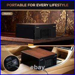 Electric Thermostatic Cigar Humidor Box, 20-30 Cigars, Spanish Cedar, Dual Power