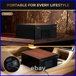 Electric Thermostatic Cigar Humidor Box (64°F-74°F), 360° Airflow Fan, Spanish C