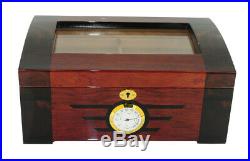 Elegant 100+ CT Count Cigar Humidor Humidifier Wooden Case Box Hygrometer w
