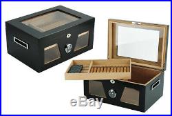 Elegant 120+ CT Count Cigar Humidor Humidifier Wooden Case Box Hygrometer fiv
