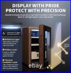 Elegant 23L Electric Cigar Humidor with Touch Control & Spanish Cedar Shelves