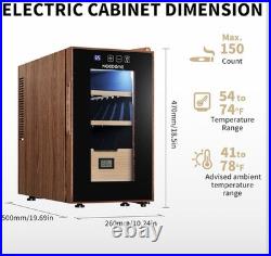 Elegant 23L Electric Cigar Humidor with Touch Control & Spanish Cedar Shelves