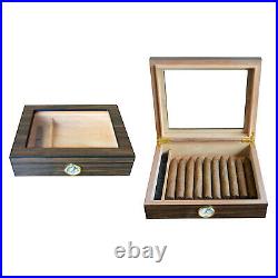 Elegant 25+ CT Count Cigar Humidor Humidifier Wooden Case Box Hygrometer 57