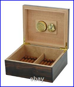 Elegant 25+ CT Count Cigar Humidor Humidifier Wooden Case Box Hygrometer one0