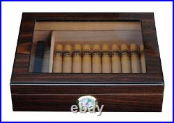 Elegant 25+ CT Count Cigar Humidor Humidifier Wooden Case Box Hygrometer one9