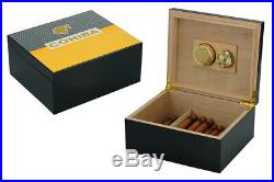 Elegant 25+ CT Count Cigar Humidor Humidifier Wooden Case Box Hygrometer twoon