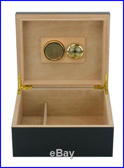 Elegant 25+ CT Count Cigar Humidor Humidifier Wooden Case Box Hygrometer twoon
