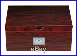 Elegant 50+ CT Count Cigar Humidor Humidifier Wooden Case Box Hygrometer tosx