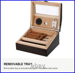 Elegant Walnut Cigar Humidor Perfect Gift for Best Man