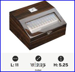 Elegant Walnut Cigar Humidor Perfect Gift for Best Man