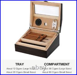 Elegant Walnut Cigar Humidor Perfect Gift for Best Man