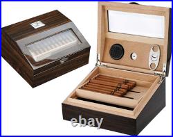 Elegant Walnut Cigar Humidor Perfect Gift for Best Man