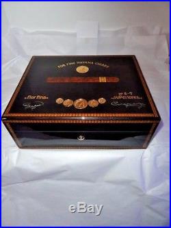 Elie Bleu Medals Black Sycamore Humidor 75 Count new in original box
