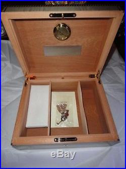 Elie Bleu Medals Grey Sycamore Humidor 75 Count new in original box