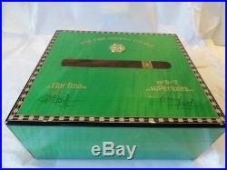Elie Bleu Medals Pistachio Green Sycamore Humidor 50 Ct new in original box