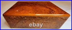 Elie Bleu Paris Burled Wood Cigar Humidor Made in France Elie Bleu Paris Burled Wood Cigar Humidor Made in France