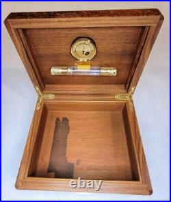 Elie Bleu Paris Burled Wood Cigar Humidor Made in France Elie Bleu Paris Burled Wood Cigar Humidor Made in France