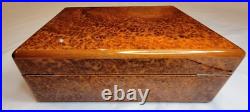 Elie Bleu Paris Burled Wood Cigar Humidor Made in France Elie Bleu Paris Burled Wood Cigar Humidor Made in France