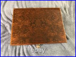 Elie Bleu Walnut Burl 200 Cigar Humidor Beautiful vintage Box Preowned