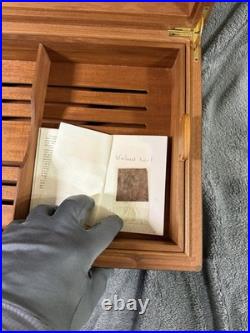Elie Bleu Walnut Burl 200 Cigar Humidor Beautiful vintage Box Preowned