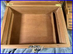 Elie Bleu Walnut Burl 200 Cigar Humidor Beautiful vintage Box Preowned