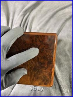 Elie Bleu Walnut Burl 200 Cigar Humidor Beautiful vintage Box Preowned