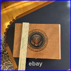 Empty Wooden Churchill PRESIDENT Of US Seal Limited Edition Cigar Box SCARCE